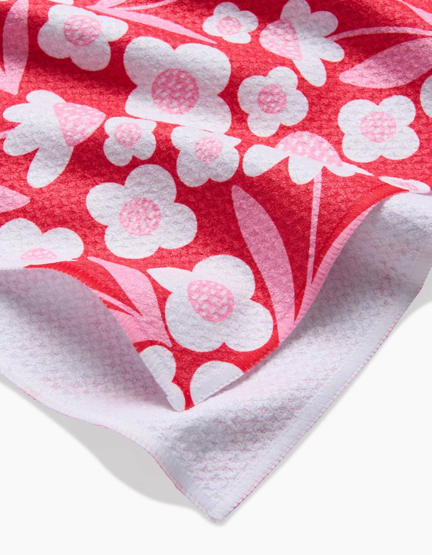 Pink Blooms Tea Towel