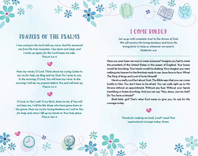 The Prayer Map Bible for Girls NLV [Sky Blue Shimmer]