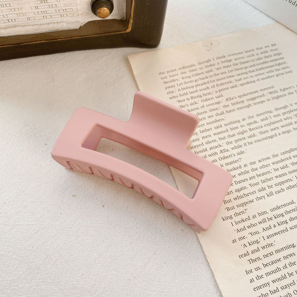 Rectangle Claw Clips - Blush Pink