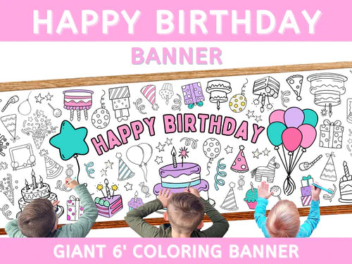 Birthday Coloring Banner