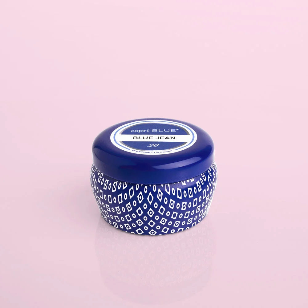 Blue Volcano Mini Tin Candle