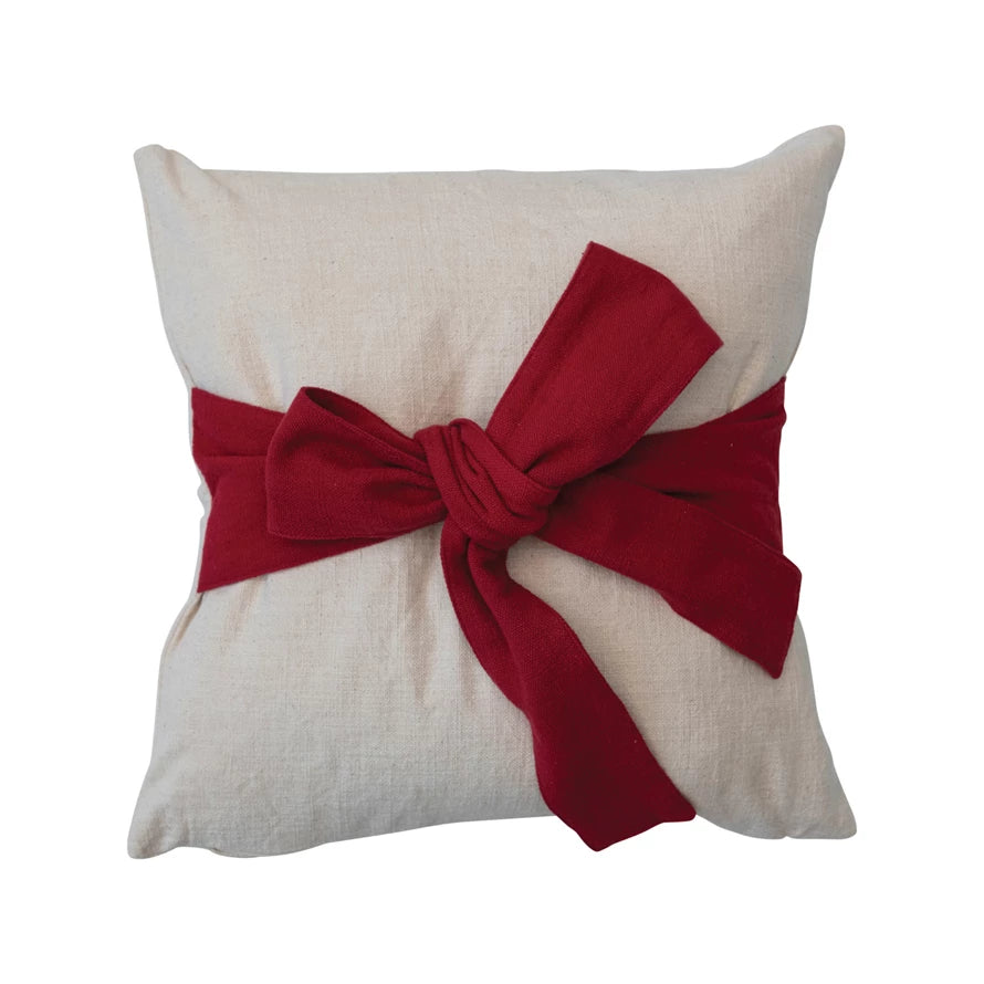 Pillow with Velvet Bow