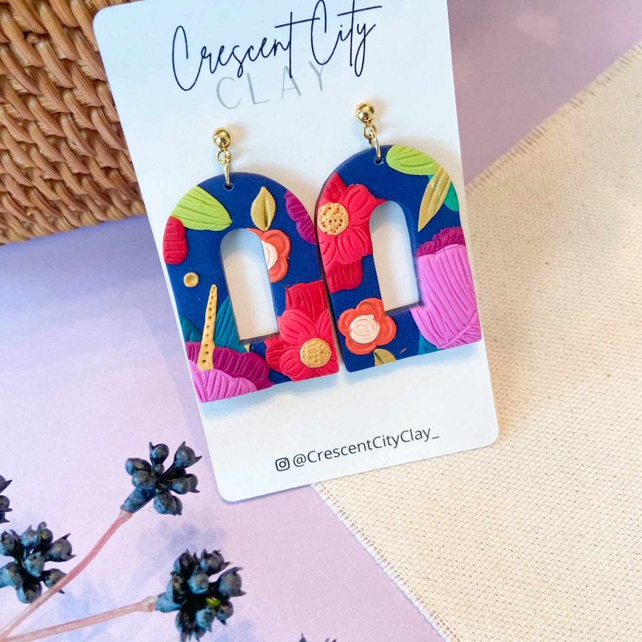 Elizabeth Earrings in Abstract