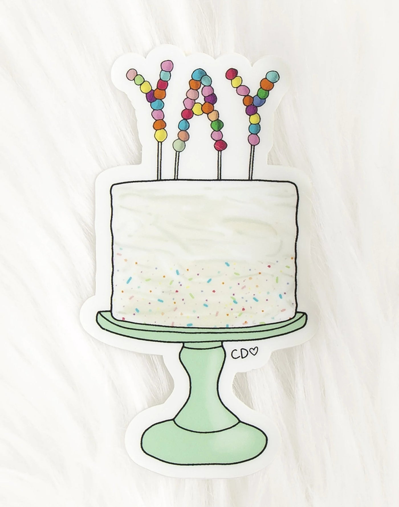 Yay Cake Decal Sticker