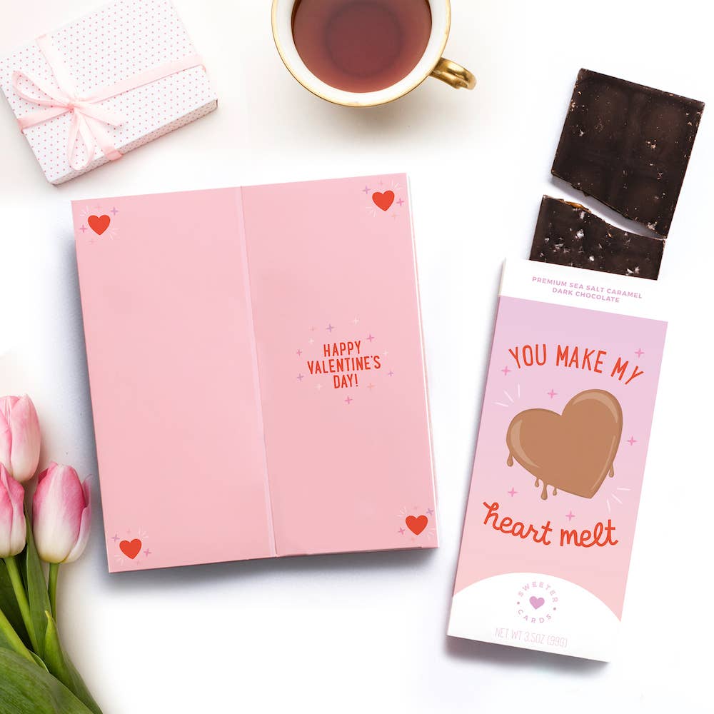 You Make My Heart Melt Card + Chcoolate Bar