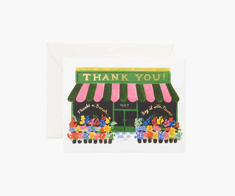 Flower Shop Thank You Card