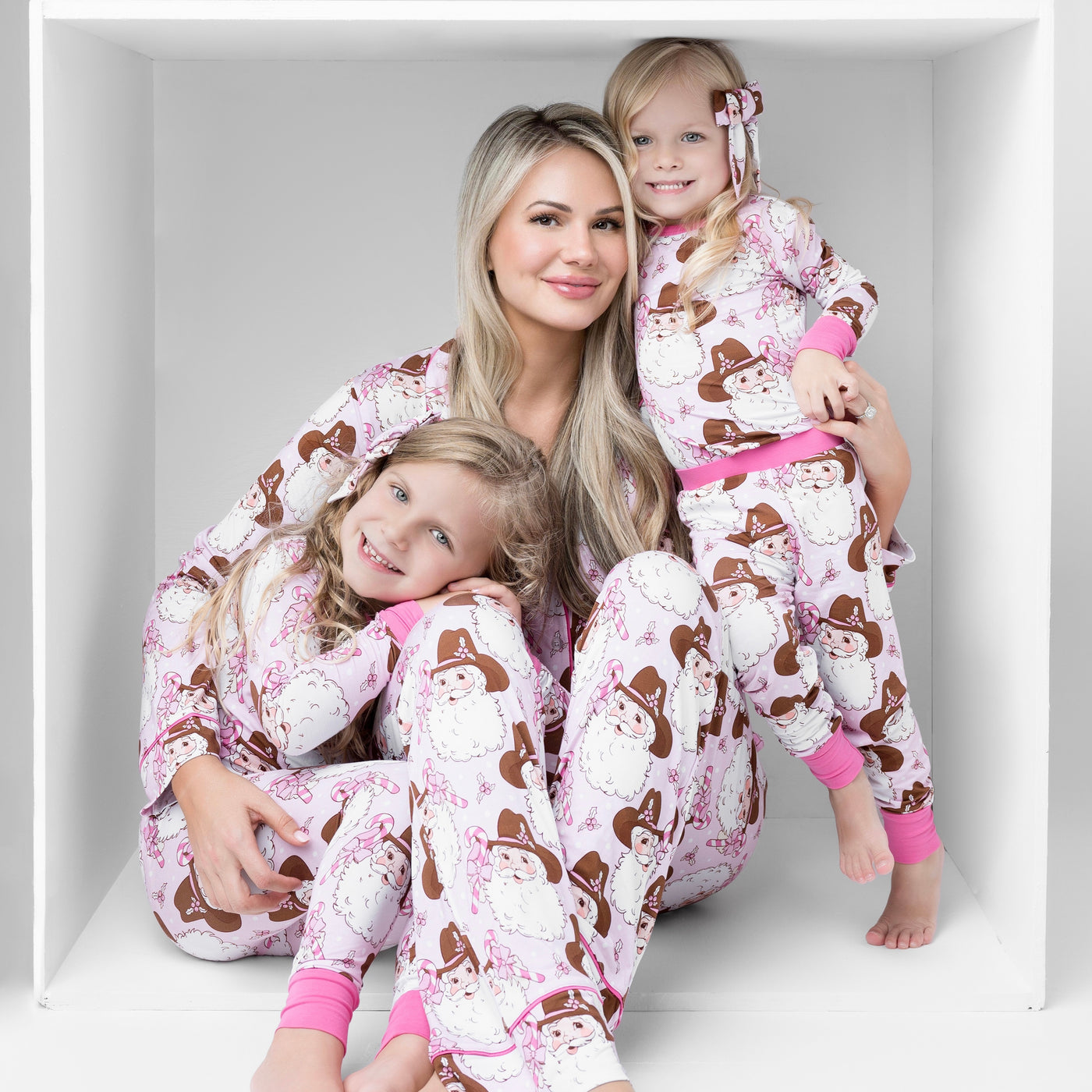 Pink Cowboy Santa Pajamas by SweetHart