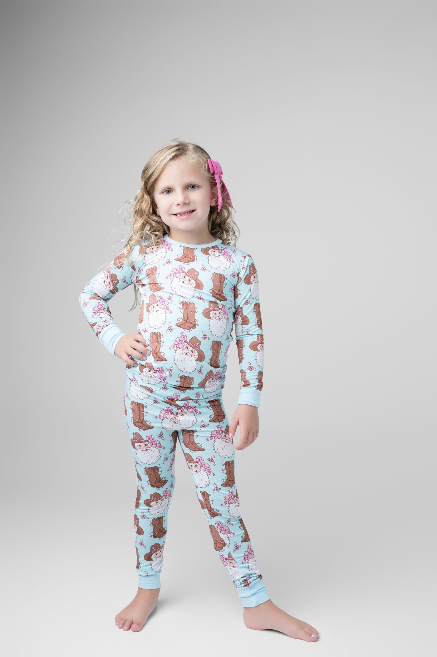 Pink Cowboy Santa Pajamas by SweetHart