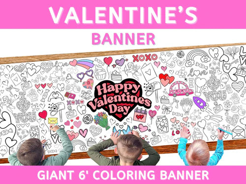 Valentine's Coloring Banner