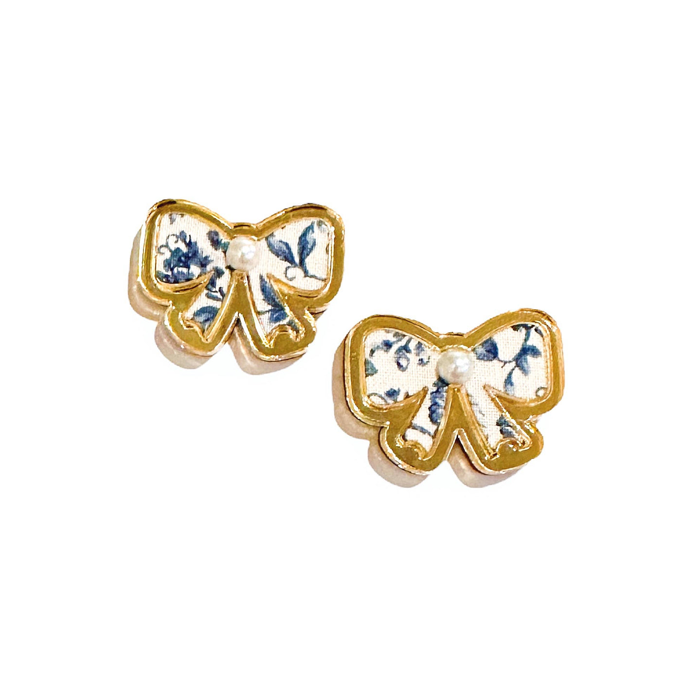 Floral Bow Stud Earrings